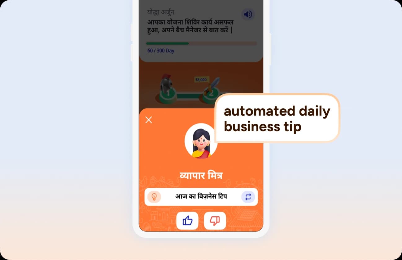 Guided business growth nudges