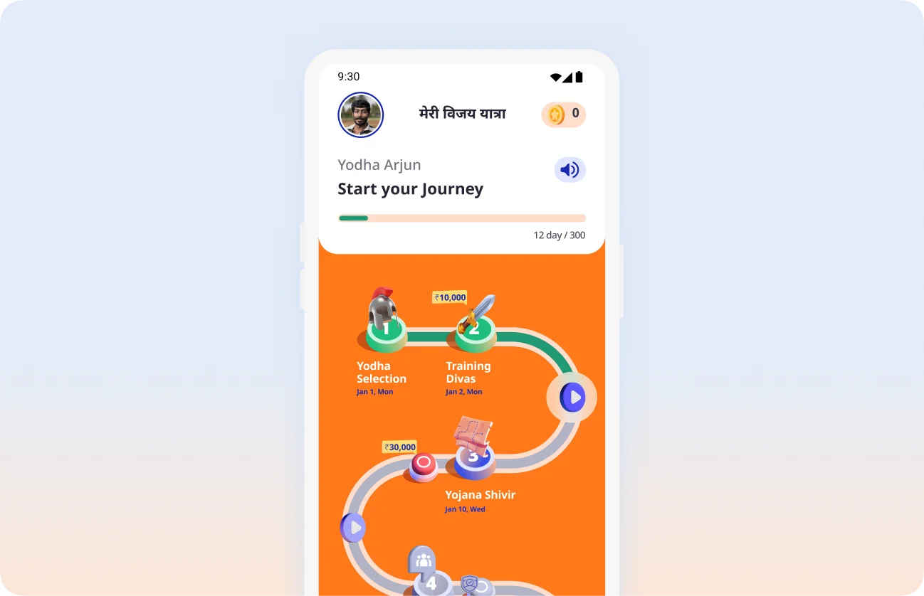 Personalized skilling journey in the LISF app
